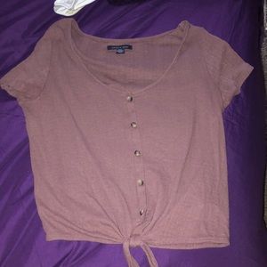Dusty purple cropped shirt